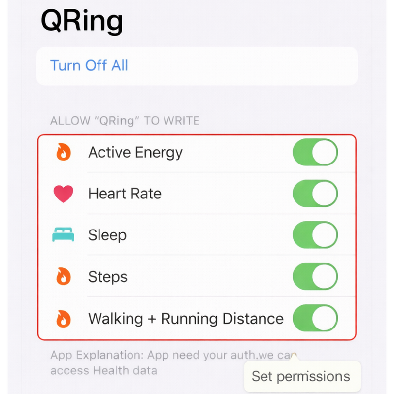 Allow permissions & sync data